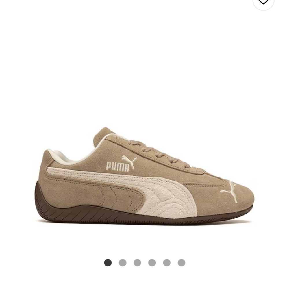 New Puma Men’s Suede Sneakers in Taupe and Cream